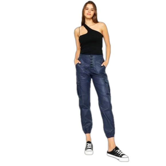 KanCan Pants - BOGO! NWT KanCan ‘Nelly’ faux leather cargo joggers